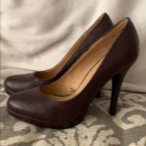 Platform pumps- Burgundy